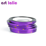 Artlalic 10 Rolls Line Nail Striping Tapes Sticker 1mm Adhesive Multi Color DIY Manicure Nail Art Styling Tools Tips Decals