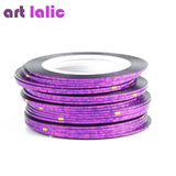 Artlalic 10 Rolls Line Nail Striping Tapes Sticker 1mm Adhesive Multi Color DIY Manicure Nail Art Styling Tools Tips Decals