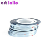 Artlalic 10 Rolls Line Nail Striping Tapes Sticker 1mm Adhesive Multi Color DIY Manicure Nail Art Styling Tools Tips Decals