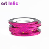 Artlalic 10 Rolls Line Nail Striping Tapes Sticker 1mm Adhesive Multi Color DIY Manicure Nail Art Styling Tools Tips Decals