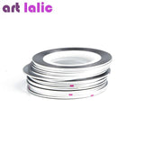 Artlalic 10 Rolls Line Nail Striping Tapes Sticker 1mm Adhesive Multi Color DIY Manicure Nail Art Styling Tools Tips Decals