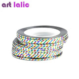 Artlalic 10 Rolls Line Nail Striping Tapes Sticker 1mm Adhesive Multi Color DIY Manicure Nail Art Styling Tools Tips Decals