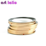 Artlalic 10 Rolls Line Nail Striping Tapes Sticker 1mm Adhesive Multi Color DIY Manicure Nail Art Styling Tools Tips Decals