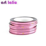 Artlalic 10 Rolls Line Nail Striping Tapes Sticker 1mm Adhesive Multi Color DIY Manicure Nail Art Styling Tools Tips Decals