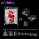 Artlalic 500Pcs Artificial False Toe Nails Tips for Nail Art Decoration Foot Manicure Beauty Tools Natural/Clear/White Fake Nail