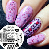 BORN PRETTY 1 Pc 12*6cm Nail Stamping Plate Celebration Valentine's Day Manicure Stencils Nail Art Image Template Tool BPX-L014