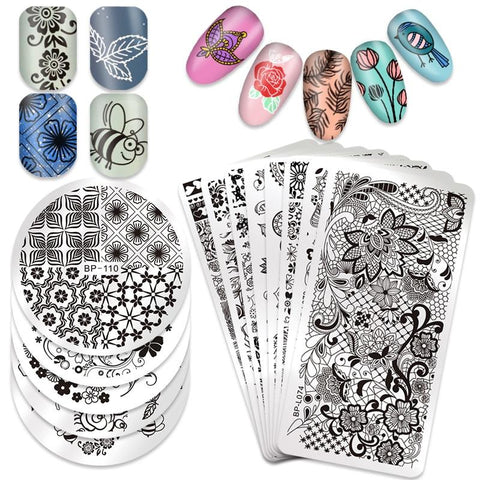 BORN PRETTY 1 Pc 12*6cm Nail Stamping Plate Celebration Valentine's Day Manicure Stencils Nail Art Image Template Tool BPX-L014