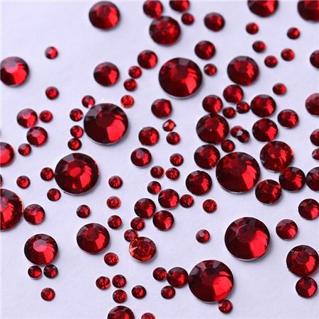 BORN PRETTY 1000Pcs Nail Rhinestone Colorful Flat Bottom Mixed Size Decor Manicure Mixed Size Nail Art Decorations Accessories