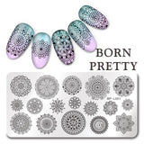 BORN PRETTY 12*6cm Rectangle Nail Stamping Plates Template Beautiful Design Manicure Nail Art Stamp Image Plate Set BP L046-L055