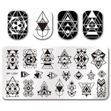 BORN PRETTY 12*6cm Rectangle Nail Stamping Plates Template Beautiful Design Manicure Nail Art Stamp Image Plate Set BP L046-L055