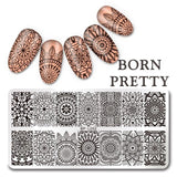 BORN PRETTY 12*6cm Rectangle Nail Stamping Plates Template Beautiful Design Manicure Nail Art Stamp Image Plate Set BP L046-L055