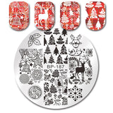 BORN PRETTY 1PC Christmas Nail Stamping Template Flower Animal Geometry Love Valentine's Day Rectangle Nail Art Stamping Plate