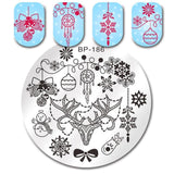 BORN PRETTY 1PC Christmas Nail Stamping Template Flower Animal Geometry Love Valentine's Day Rectangle Nail Art Stamping Plate