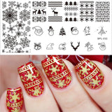 BORN PRETTY 1PC Christmas Nail Stamping Template Flower Animal Geometry Love Valentine's Day Rectangle Nail Art Stamping Plate