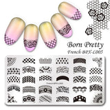 BORN PRETTY 1PC Christmas Nail Stamping Template Flower Animal Geometry Love Valentine's Day Rectangle Nail Art Stamping Plate