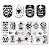 BORN PRETTY 1PC Christmas Nail Stamping Template Flower Animal Geometry Love Valentine's Day Rectangle Nail Art Stamping Plate