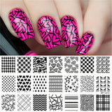 BORN PRETTY 1PC Christmas Nail Stamping Template Flower Animal Geometry Love Valentine's Day Rectangle Nail Art Stamping Plate