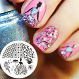 BORN PRETTY 1PC Christmas Nail Stamping Template Flower Animal Geometry Love Valentine's Day Rectangle Nail Art Stamping Plate