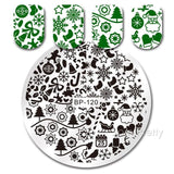 BORN PRETTY 1PC Christmas Nail Stamping Template Flower Animal Geometry Love Valentine's Day Rectangle Nail Art Stamping Plate