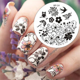 BORN PRETTY 1PC Christmas Nail Stamping Template Flower Animal Geometry Love Valentine's Day Rectangle Nail Art Stamping Plate