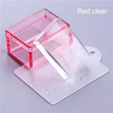 BORN PRETTY 2pcs Clear Jelly Stamper with Cap Nail Art Clear Silicone Marshmallow Nail Stamper Scraper Set for Stamping Plate