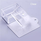 BORN PRETTY 2pcs Clear Jelly Stamper with Cap Nail Art Clear Silicone Marshmallow Nail Stamper Scraper Set for Stamping Plate