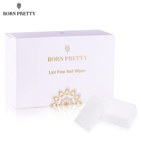 BORN PRETTY 300 Wipes Lint-Free Nail Gel Polish Remover Clean Cotton Pads Wipe Tips Manicure Nail Art Tools