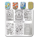 BORN PRETTY 6*6cm Square Nail Stamping Plates Lace Flower Animal Pattern Nail Art Stamp Stamping Template Image Plate