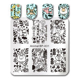 BORN PRETTY 6*6cm Square Nail Stamping Plates Lace Flower Animal Pattern Nail Art Stamp Stamping Template Image Plate