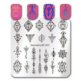 BORN PRETTY 6*6cm Square Nail Stamping Plates Lace Flower Animal Pattern Nail Art Stamp Stamping Template Image Plate