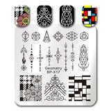 BORN PRETTY 6*6cm Square Nail Stamping Plates Lace Flower Animal Pattern Nail Art Stamp Stamping Template Image Plate