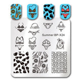 BORN PRETTY 6*6cm Square Nail Stamping Plates Lace Flower Animal Pattern Nail Art Stamp Stamping Template Image Plate