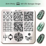 BORN PRETTY 6*6cm Square Nail Stamping Plates Lace Flower Animal Pattern Nail Art Stamp Stamping Template Image Plate