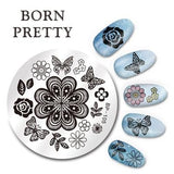 BORN PRETTY Cat Nail Art Stamping Plates Cute Animal Template Flower Rose Lace Image Manicure Plate Stencil