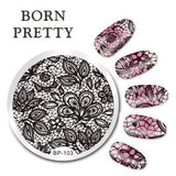 BORN PRETTY Cat Nail Art Stamping Plates Cute Animal Template Flower Rose Lace Image Manicure Plate Stencil