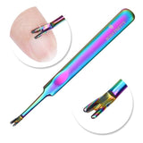 BORN PRETTY Chameleon Rainbow Nail Cuticle Pusher Clipper Scissor Nipper Tweezer Picker Steel Manicure Nail Art Tools