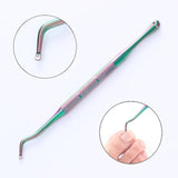 BORN PRETTY Chameleon Rainbow Nail Cuticle Pusher Clipper Scissor Nipper Tweezer Picker Steel Manicure Nail Art Tools