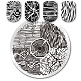 BORN PRETTY Checked Design Rectangle Nail Stamping Template Manicure Nail Art Stamp Image Plate