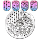 BORN PRETTY Christmas Festival Celebration Nail Stamping Plate Halloween Valentine's Day Round Rectangle Nail Image Template