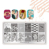 BORN PRETTY Christmas Festival Celebration Nail Stamping Plate Halloween Valentine's Day Round Rectangle Nail Image Template