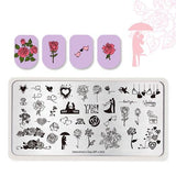 BORN PRETTY Christmas Festival Celebration Nail Stamping Plate Halloween Valentine's Day Round Rectangle Nail Image Template