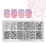 BORN PRETTY Christmas Festival Celebration Nail Stamping Plate Halloween Valentine's Day Round Rectangle Nail Image Template