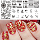 BORN PRETTY Christmas Festival Celebration Nail Stamping Plate Halloween Valentine's Day Round Rectangle Nail Image Template