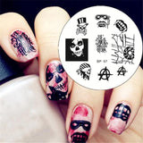 BORN PRETTY Christmas Festival Celebration Nail Stamping Plate Halloween Valentine's Day Round Rectangle Nail Image Template