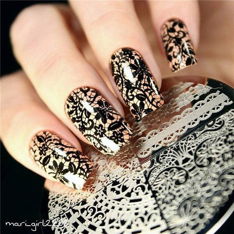 BORN PRETTY Christmas Rectangle Nail Stamping Template Flower Animal Geometry Love Valentine's Day Nail Art Stamping Plate 1PC