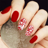 BORN PRETTY Christmas Rectangle Nail Stamping Template Flower Animal Geometry Love Valentine's Day Nail Art Stamping Plate 1PC