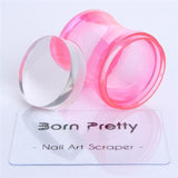 BORN PRETTY Clear Jelly Silicone Marshmallow Stamper with Scraper Stamping Manicure Nail Art Stamping Tool Set