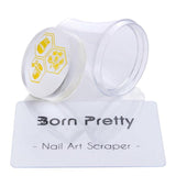 BORN PRETTY Clear Jelly Silicone Marshmallow Stamper with Scraper Stamping Manicure Nail Art Stamping Tool Set