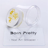 BORN PRETTY Clear Jelly Silicone Marshmallow Stamper with Scraper Stamping Manicure Nail Art Stamping Tool Set