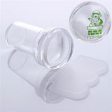 BORN PRETTY Clear Jelly Silicone Marshmallow Stamper with Scraper Stamping Manicure Nail Art Stamping Tool Set